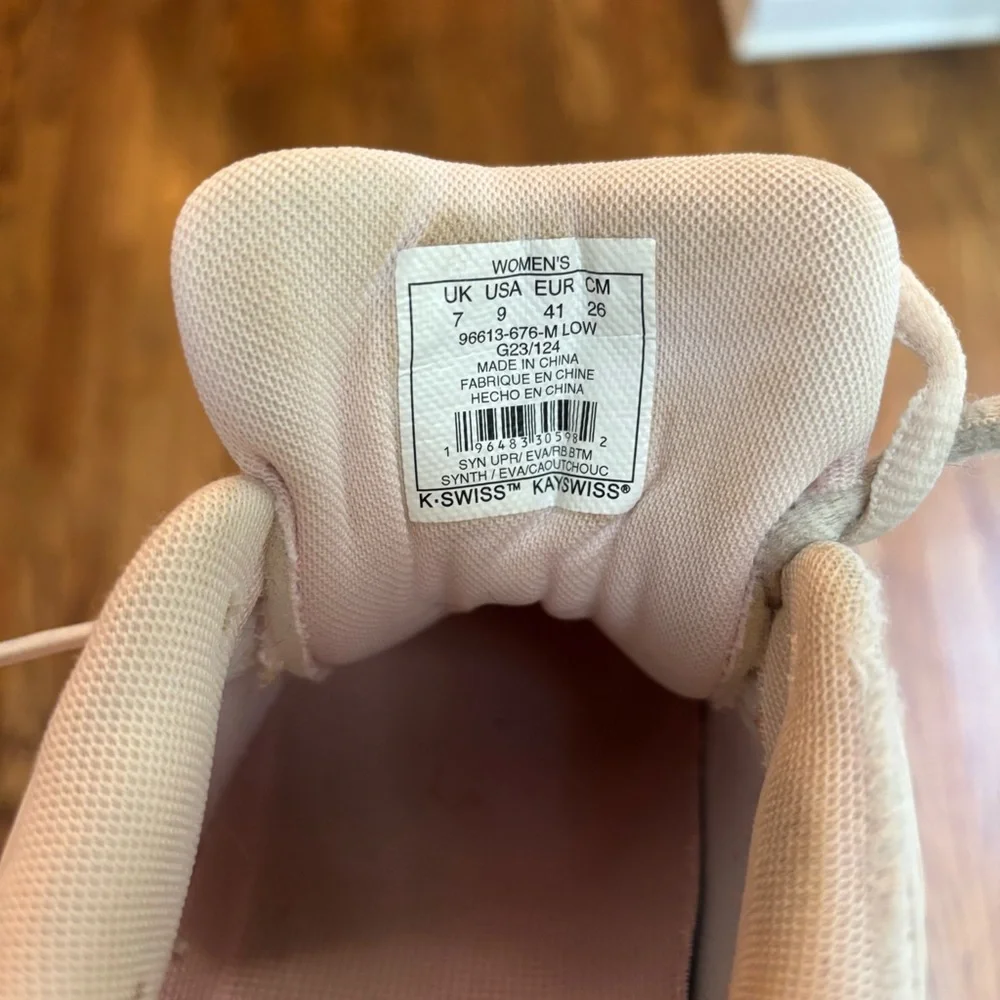 K-Swiss tennis shoes- Soft Pink women’s size 8 - Picture 2 of 6